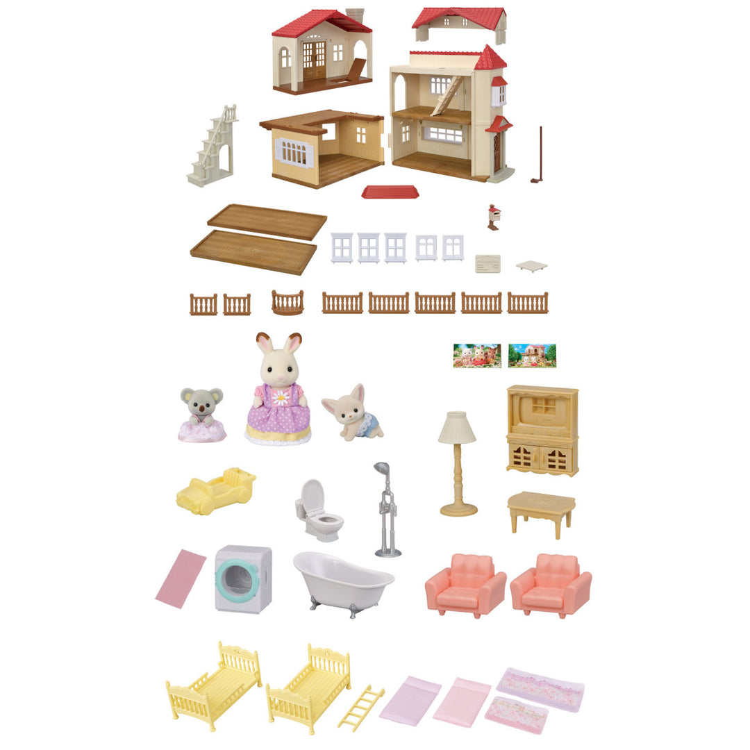 Calico Critters Red Roof Country Home Gift Set - Secret Attic Playroom
