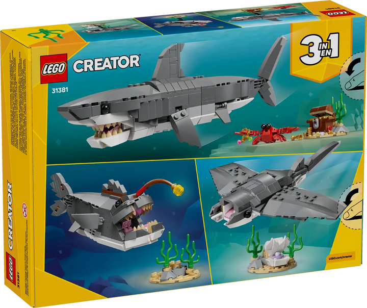 LEGO® Creator 3 in 1 Fierce Shark with a Treasure Chest