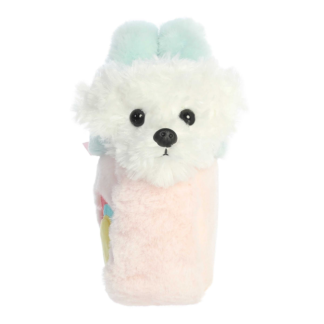 Fancy Pals Pastel Heart Puppy 7" Plush & Rainbow Carrier