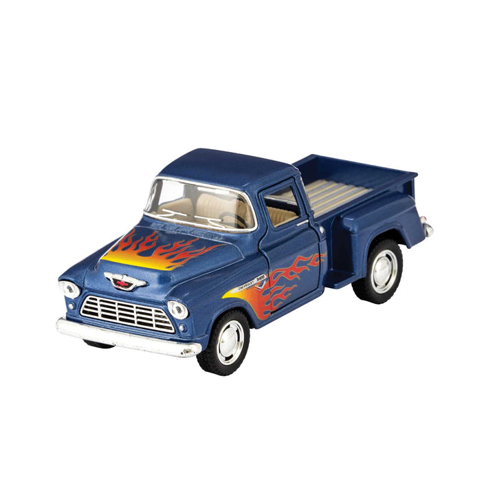 Die Cast 55′ Chevy Pickup Flames Pull Back Vehicle