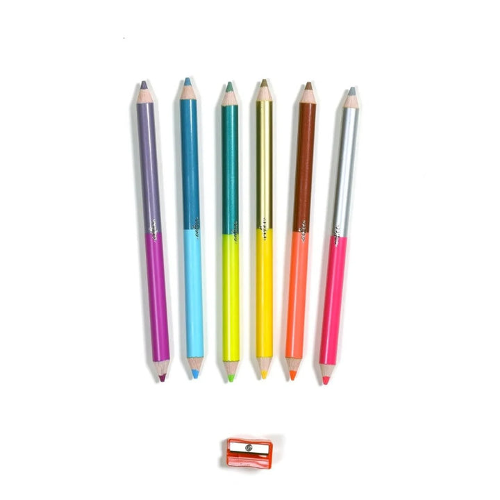 Axolotl 6 Jumbo Double-Sided Colored Pencils