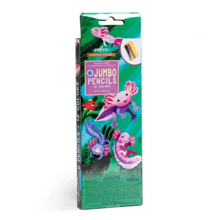 Axolotl 6 Jumbo Double-Sided Colored Pencils