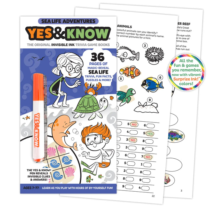 The Original Yes &amp; Know® Invisible Ink Trivia Game Books