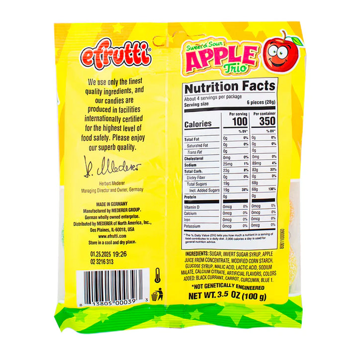 Efrutti Gummi Apple Trio