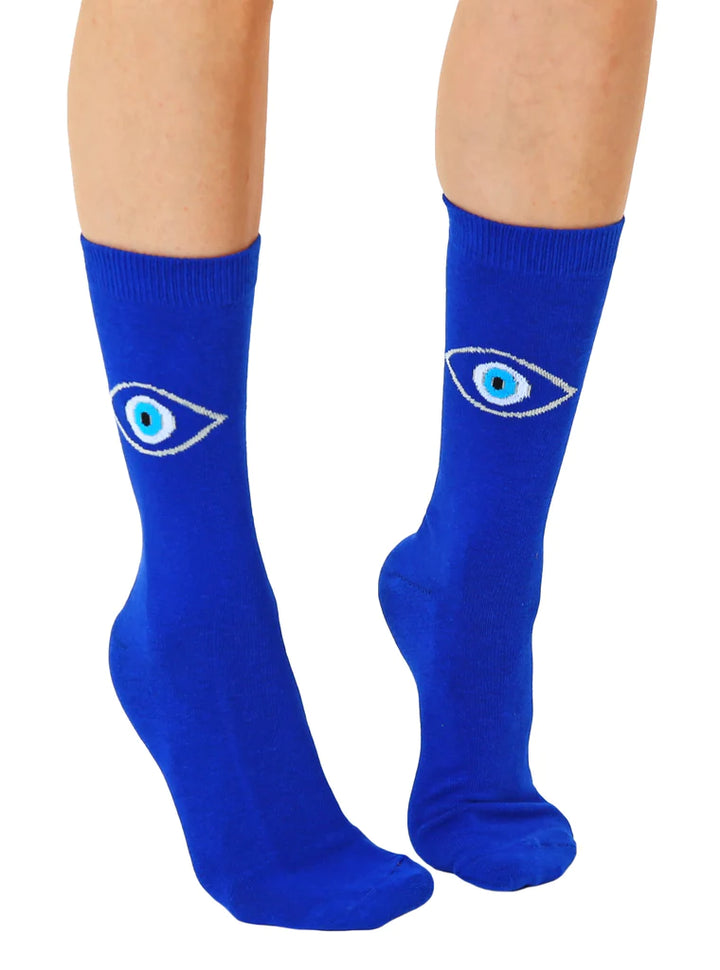 Adults Evil Eye 3D Crew Socks