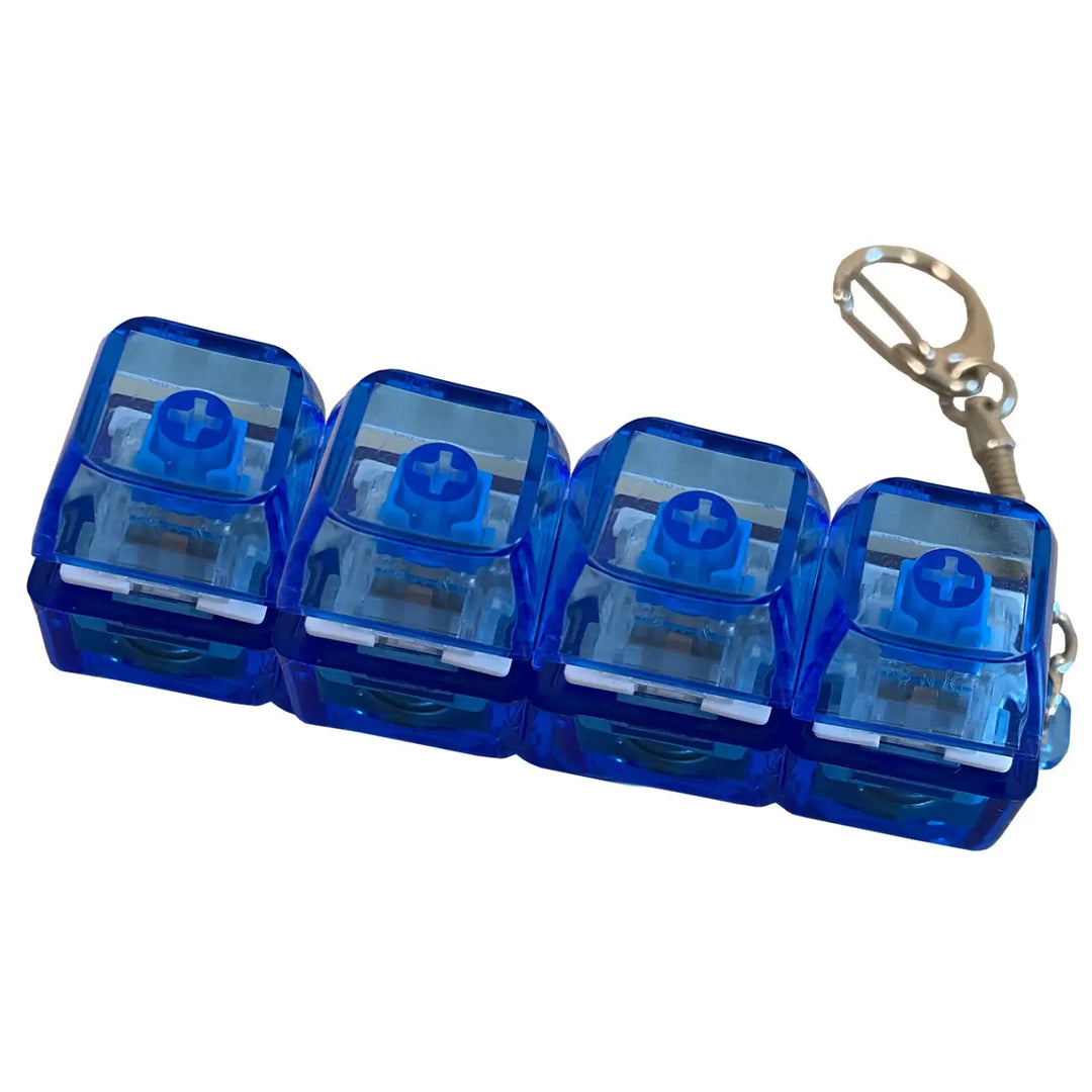 Keyboard Fidget Clicker LED Keyring-BLUE