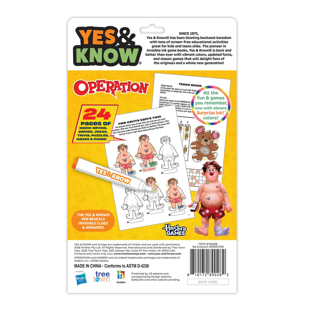 The Original Yes &amp; Know® Operation Invisible Ink Book