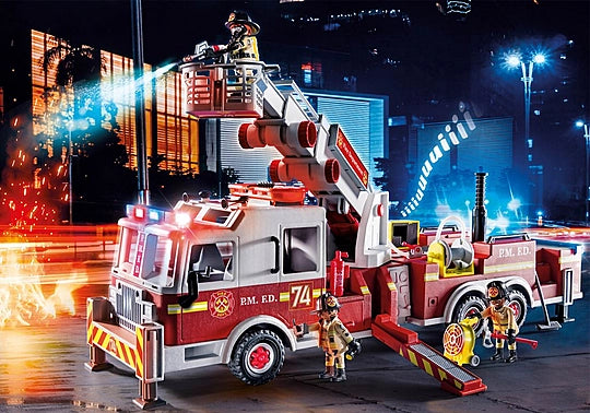 Playmobil City Action Rescue Vehicles: Fire Engine with Tower Ladder