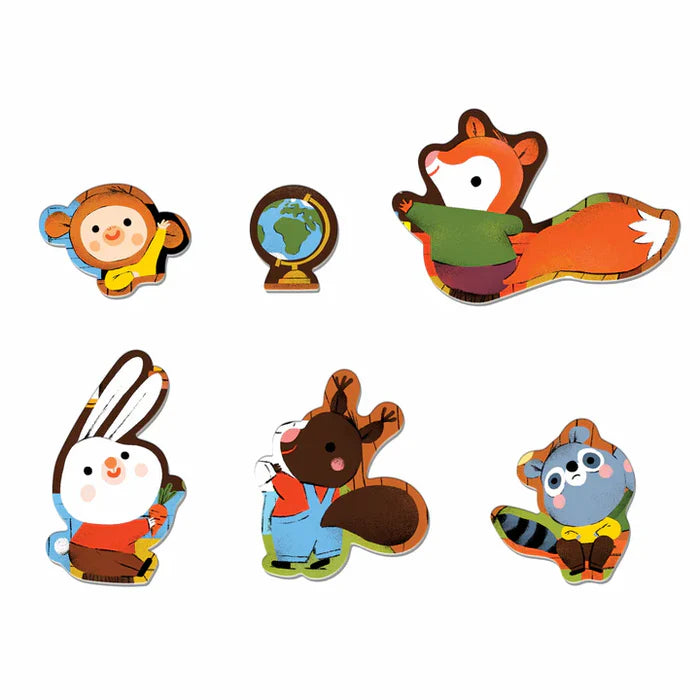 Forest School 25 Piece Floor Puzzle With Shaped Pieces