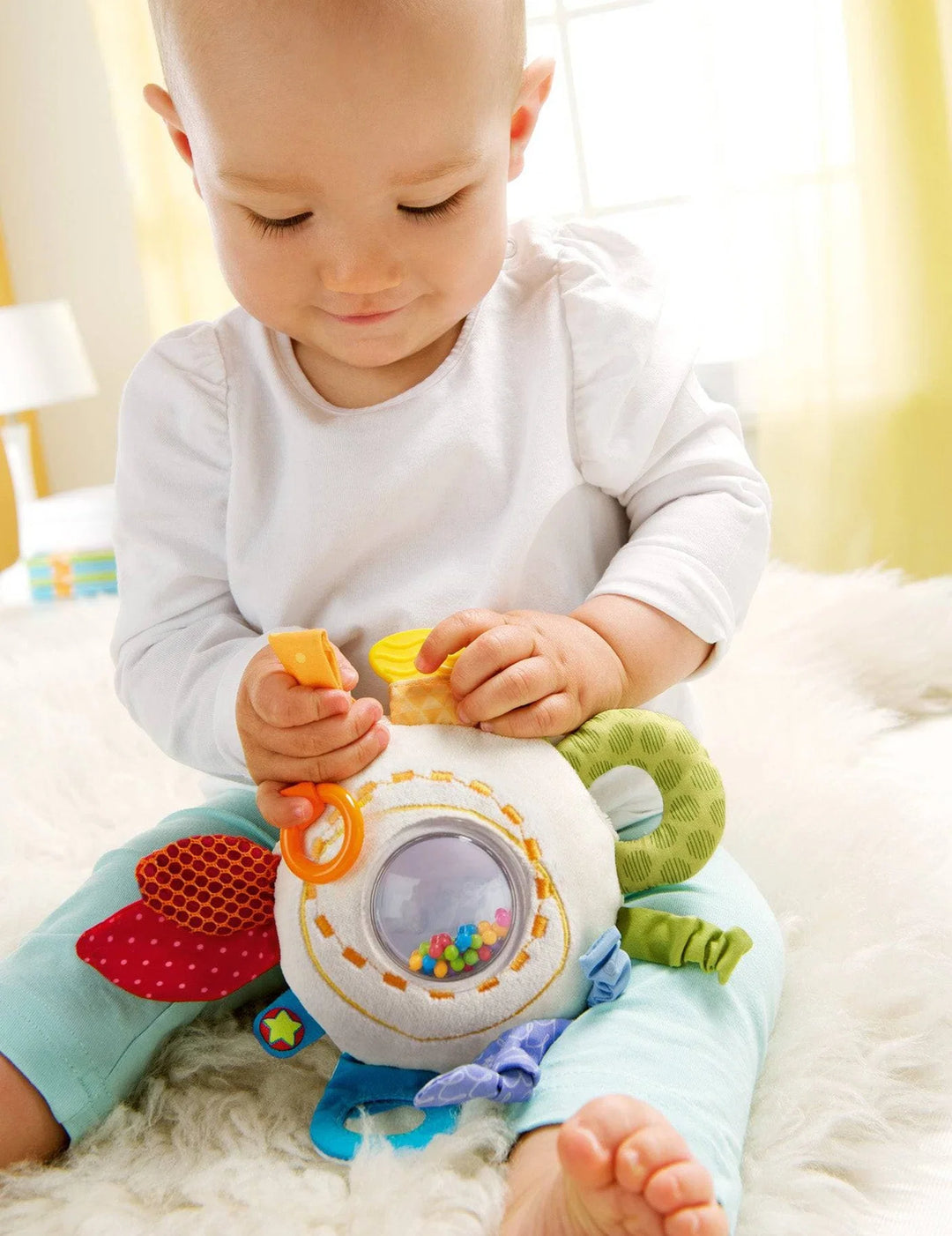 Cuddly Rainbow Round Teether