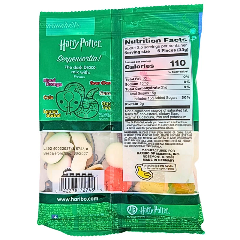 Haribo Limited Edition Harry Potter Draco Sour Gummies