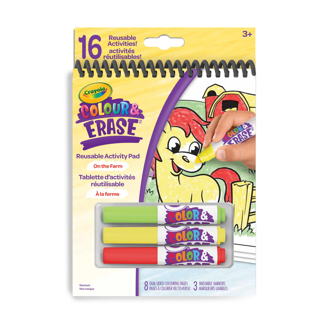 Crayola Colour & Erase Farm Animals Activity Book