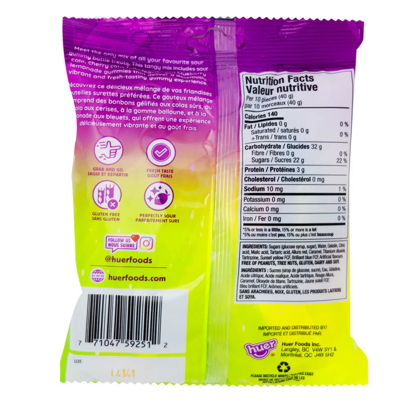 Huer Sour Bottle Mix Gummies