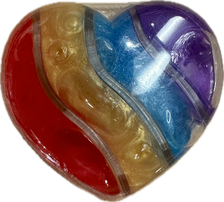 heart shaped slime multi color