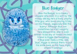 Curlimals Blue Badger