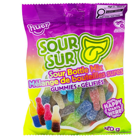 Huer Sour Bottle Mix Gummies