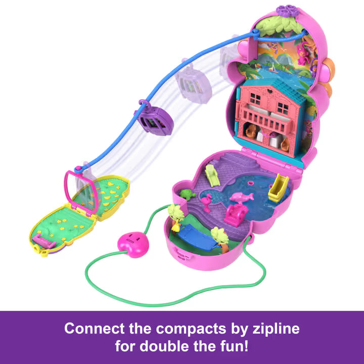 Polly Pocket Monkey Mom &amp; Baby 2-in-1 Purse Playset