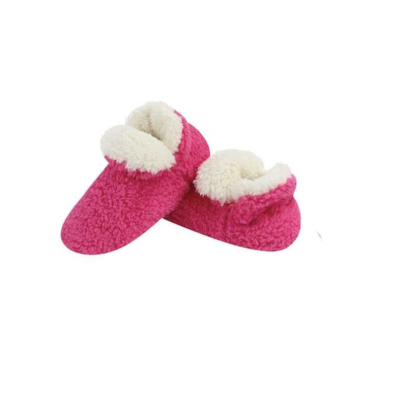 Kids Snoozies Furry Slippers - Hot Pink Jack & Jill Bootie