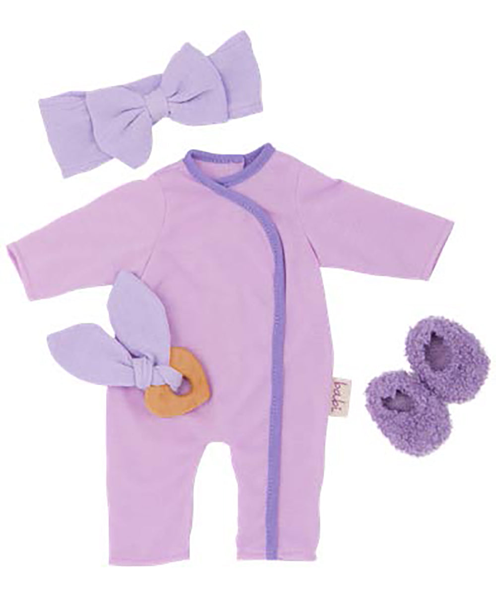 LullaBaby - Purple Pyjama with slippers for 14" Baby doll