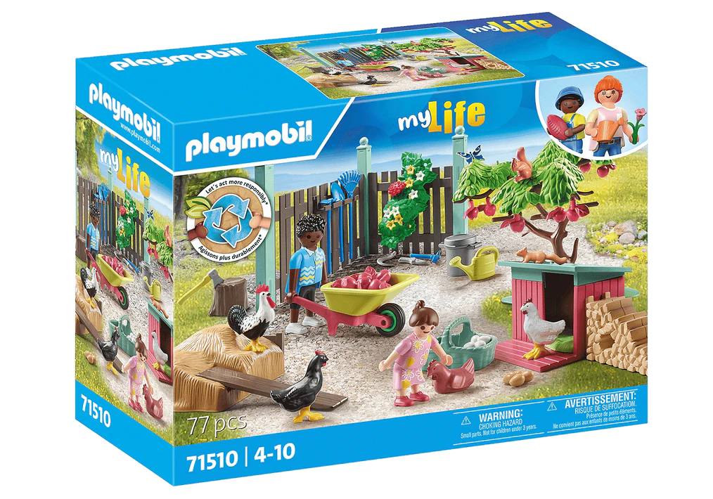 Playmobil My Life Little Chicken Farm in the Tiny House Garden