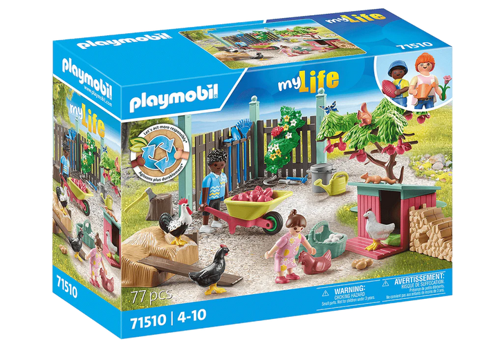 Playmobil My Life Little Chicken Farm in the Tiny House Garden