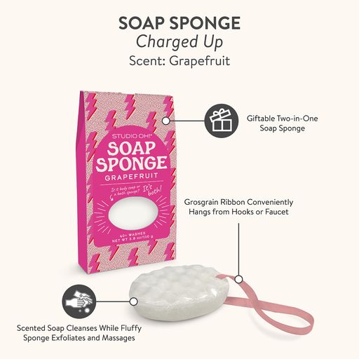 Charged Up Soap Sponge (Grapefruit)