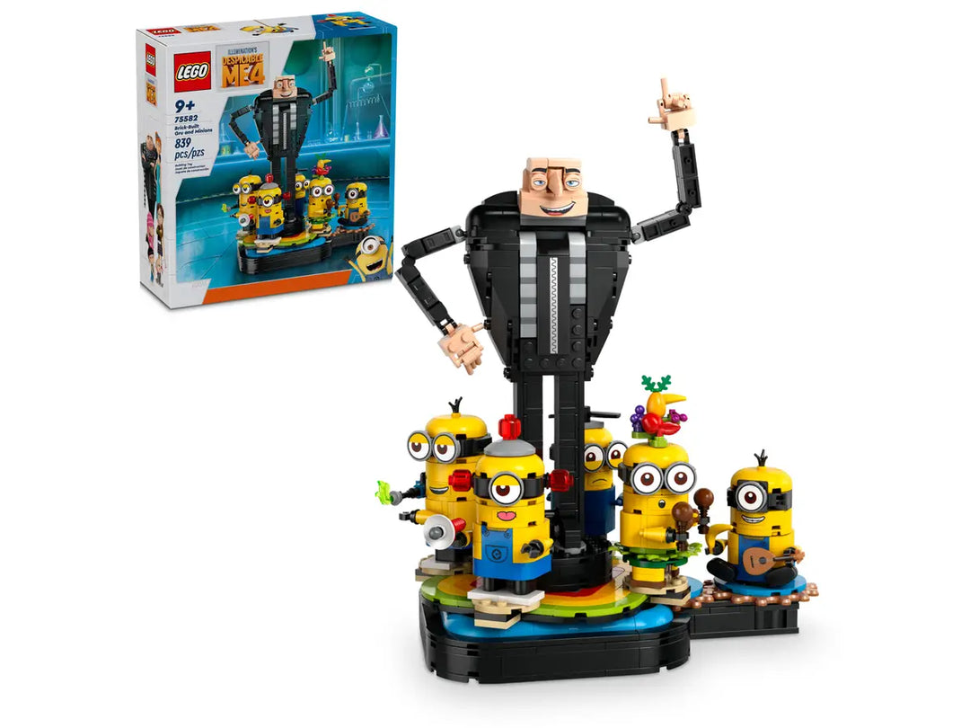 Lego Brick-Built Gru and Minions