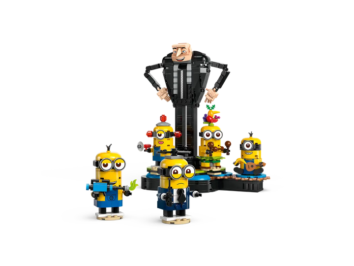 Lego Brick-Built Gru and Minions