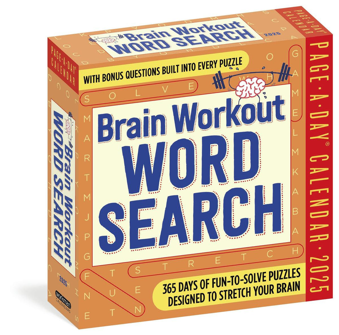 Brain Workout Word Search 2025 Page-A-Day Calendar-FINAL SALE