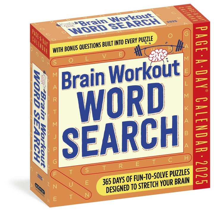 Brain Workout Word Search 2025 Page-A-Day Calendar-FINAL SALE