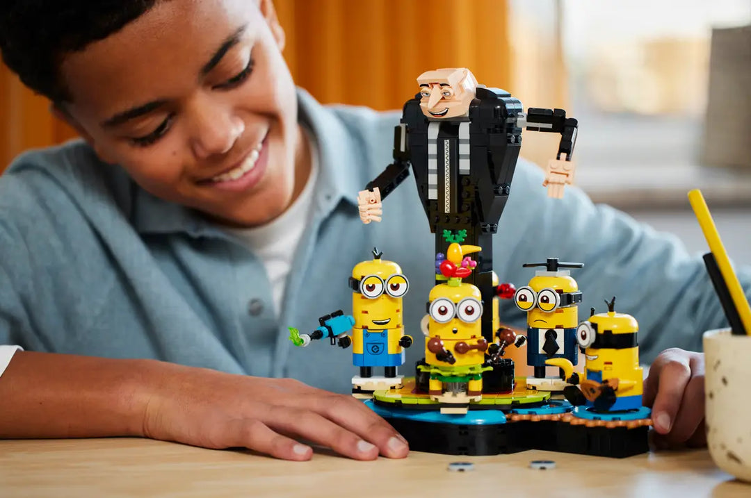 Lego Brick-Built Gru and Minions
