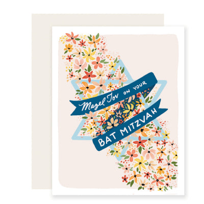 Bat Mitzvah Floral Card