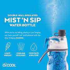 O2COOL ArcticSqueeze Mist N Sip Water Bottle - Tie Dye