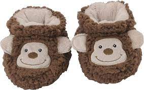 Baby Snoozies Sherpa Monkey Booties