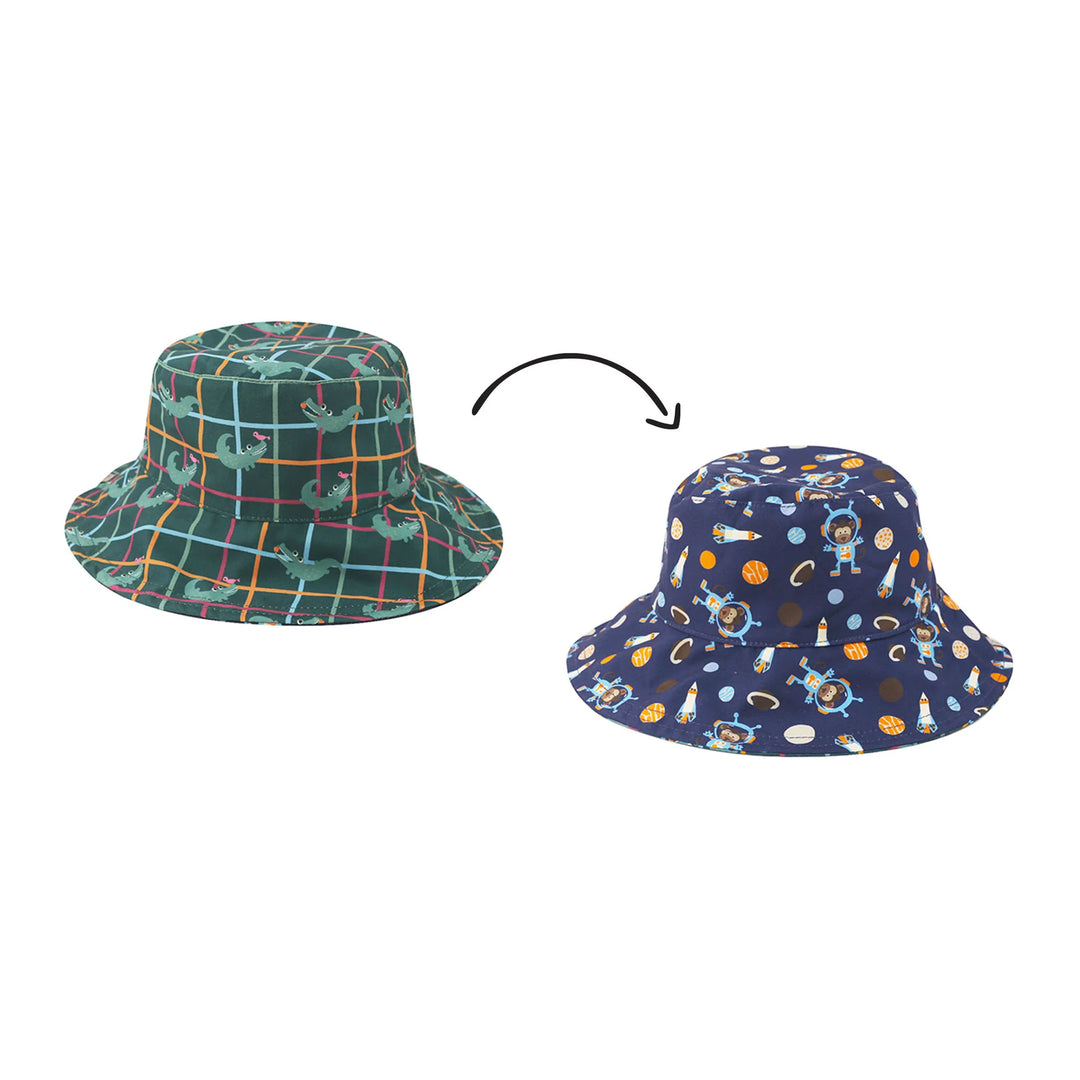 FLAPJACKKIDS Reversible Kids UPF50+ Patterned Sun Hat