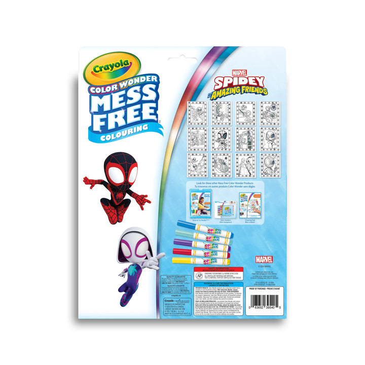 Crayola Colour Wonder Mess-Free Metallic Paper & Markers Kit - Spidey & His Amazing Friends