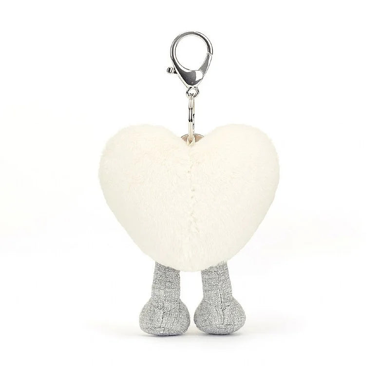 Amuseable Cream Heart Bag Charm