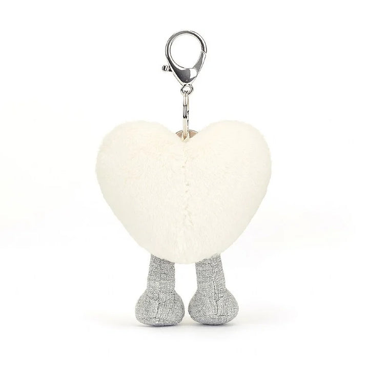 Amuseable Cream Heart Bag Charm