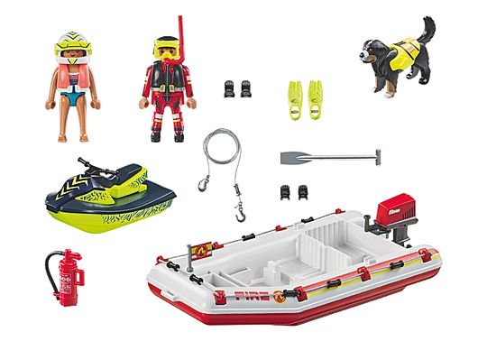 Playmobil Action Heroes Fireboat with Aqua Scooter
