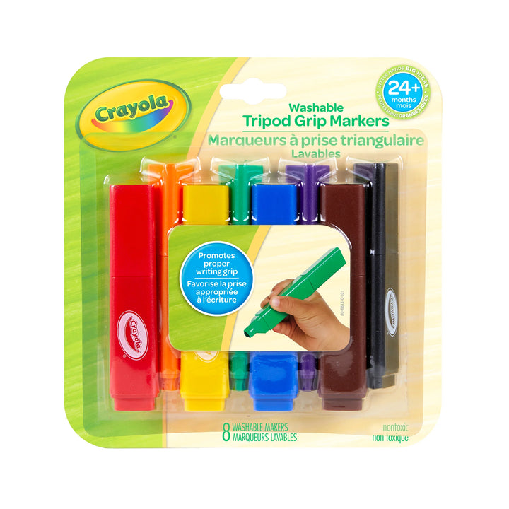 My First Crayola Washable Tripod Grip Markers 8 Pack