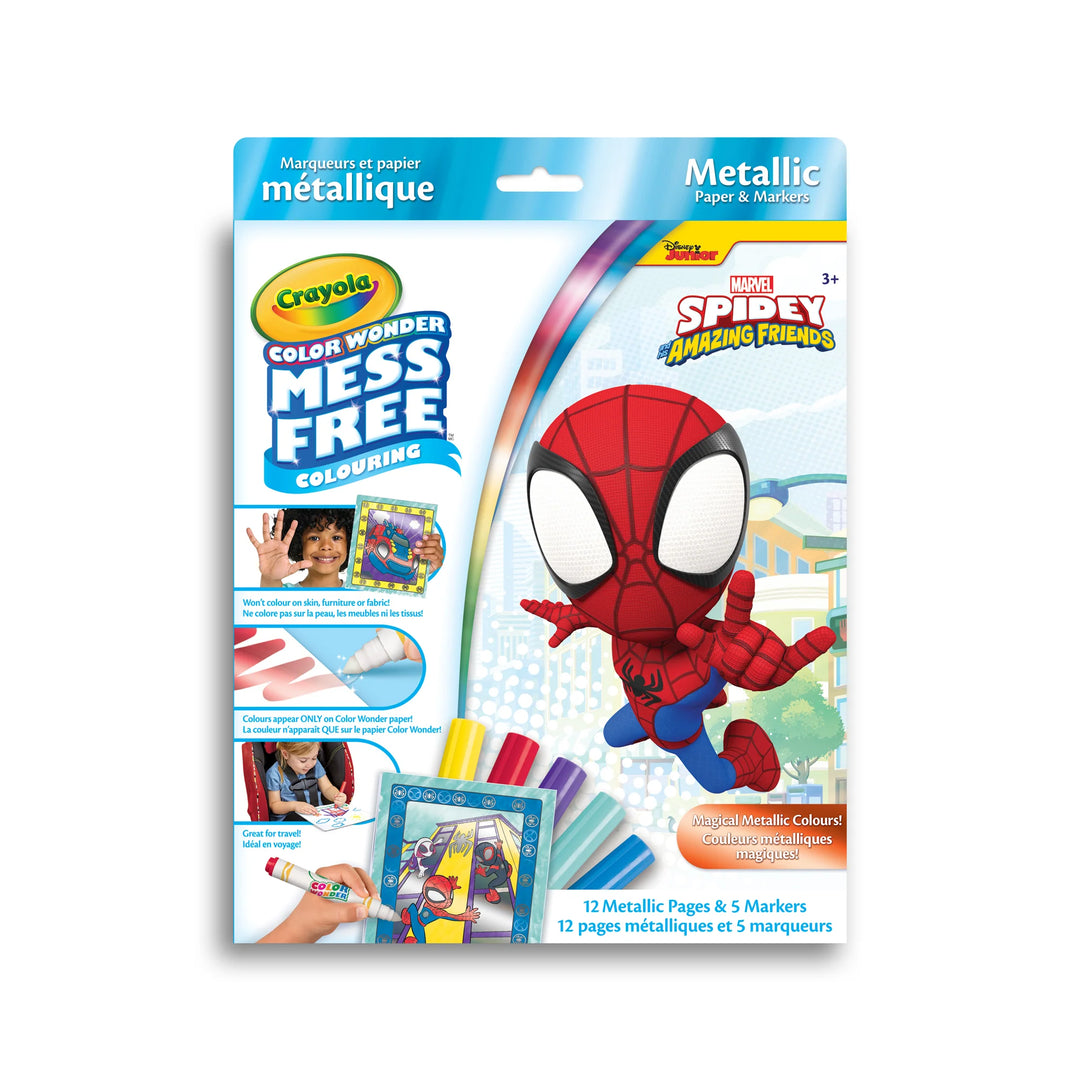 Crayola Colour Wonder Mess-Free Metallic Paper & Markers Kit - Spidey & His Amazing Friends