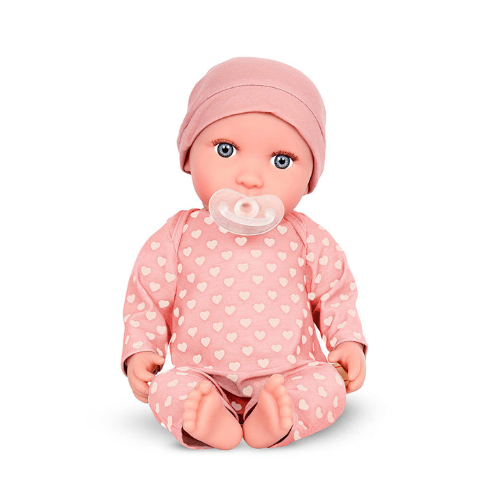 LullaBaby - 14"Baby Doll with Pink Heart Pajamas