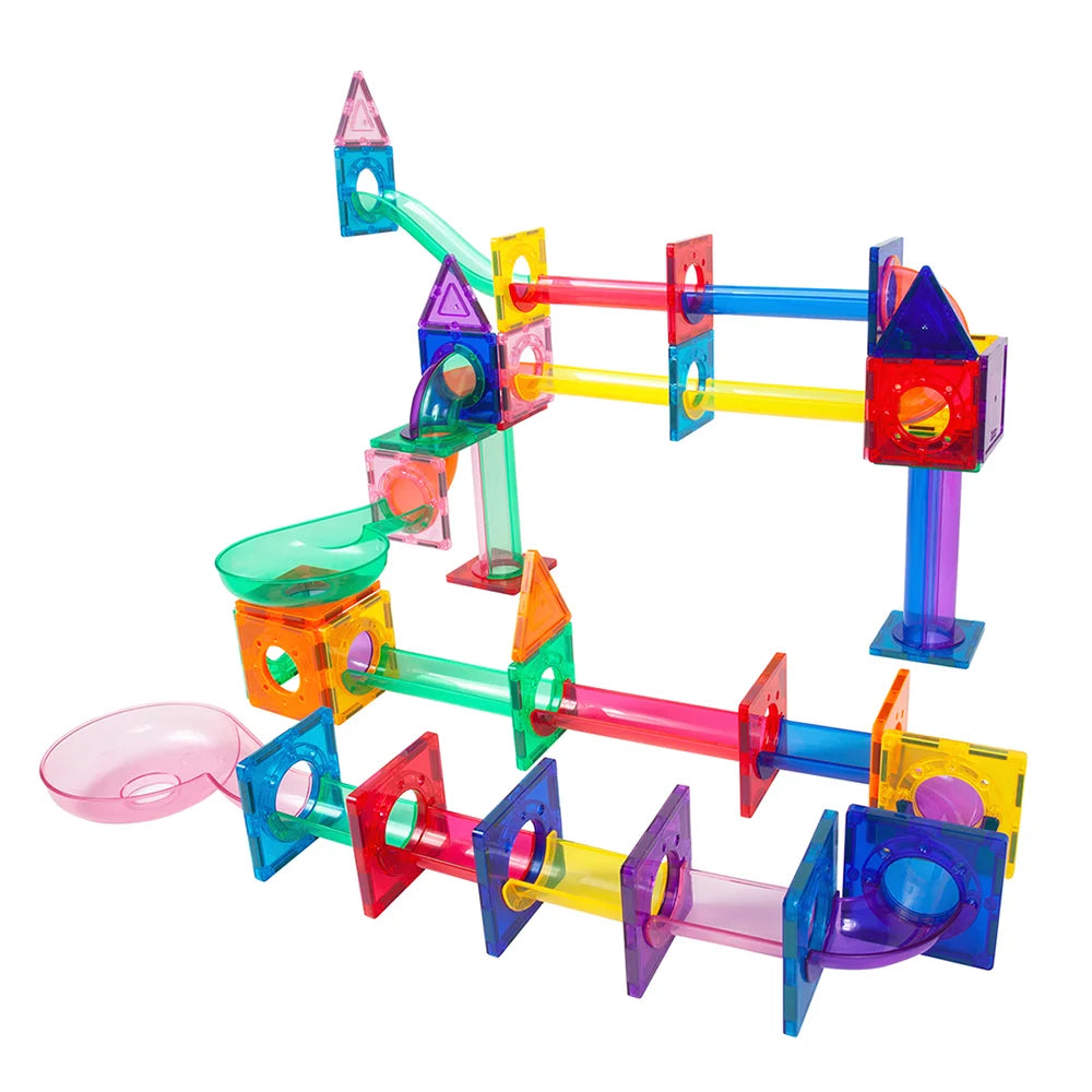 PicassoTiles 71pc Marble Run Building Blocks