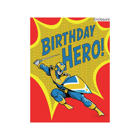 Birthday Hero Enclosure Card