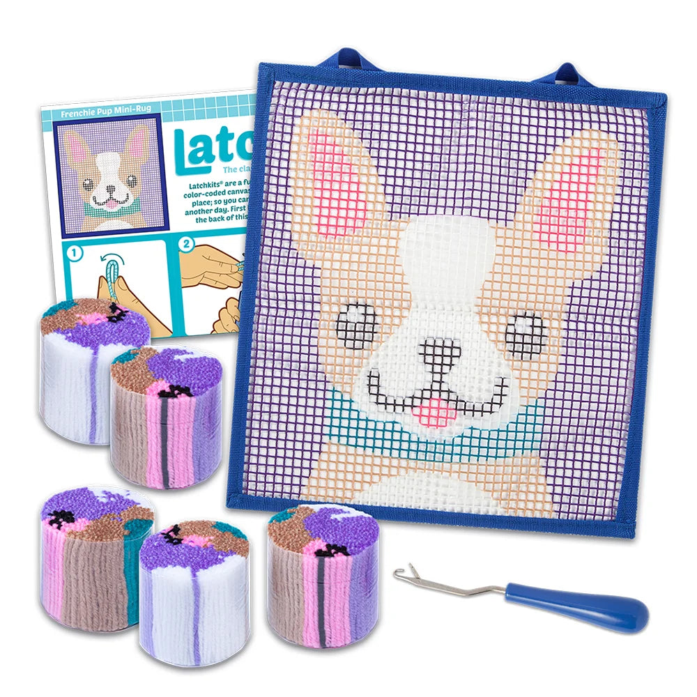 Latch Kits Frenchie Pup Mini Rug