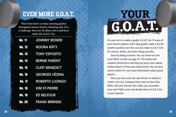 G.O.A.T. Hockey Goalies
