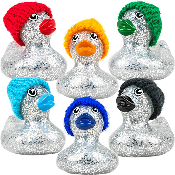 Glitter Ducks 2" With Knit Hat Assortment