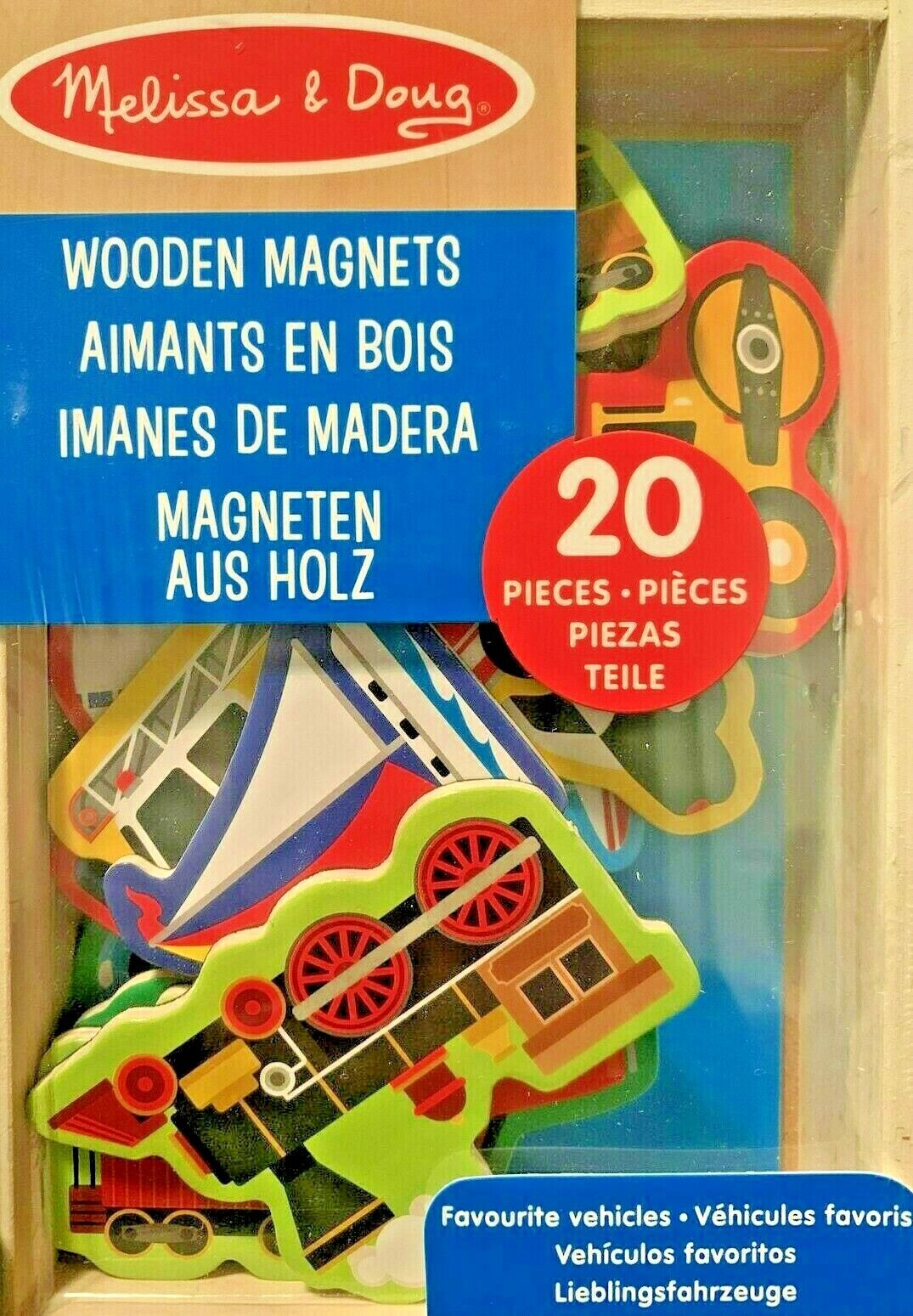 Wooden Favourite Vehicles Magnets