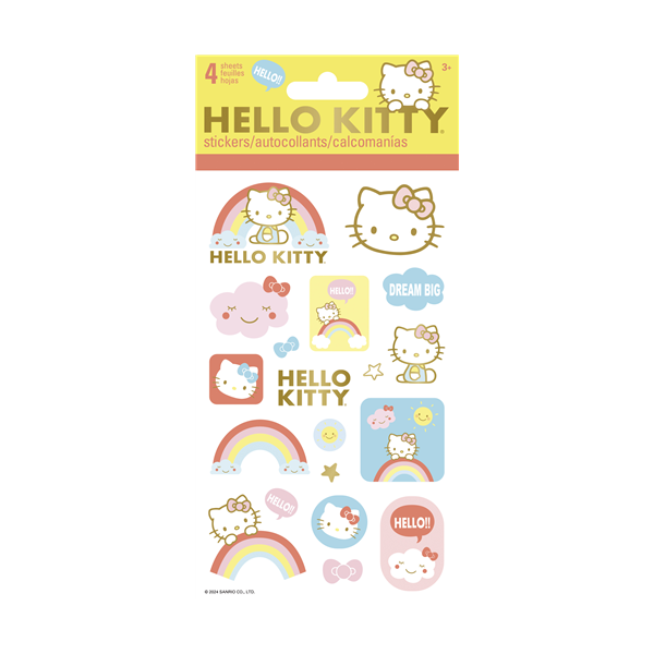Hello Kitty Rainbow Sticker Pack (4 Sheets)