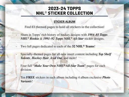 2023-24 Topps NHL Sticker Album